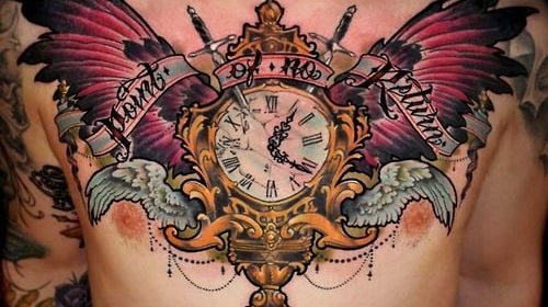 Tatuaje reloj antiguo