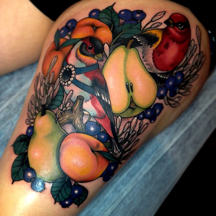 Tatuaje pájaros silvestres