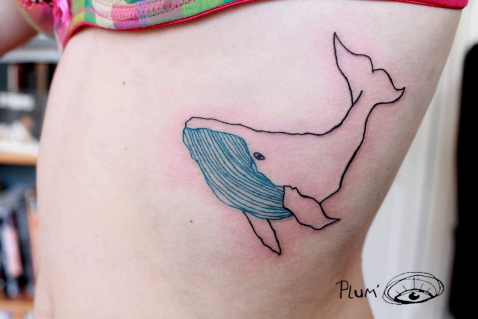 Tatuaje ballena abdomen