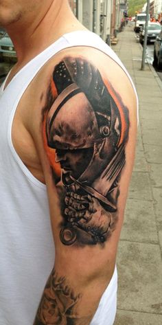 Tatuaje caballero medieval