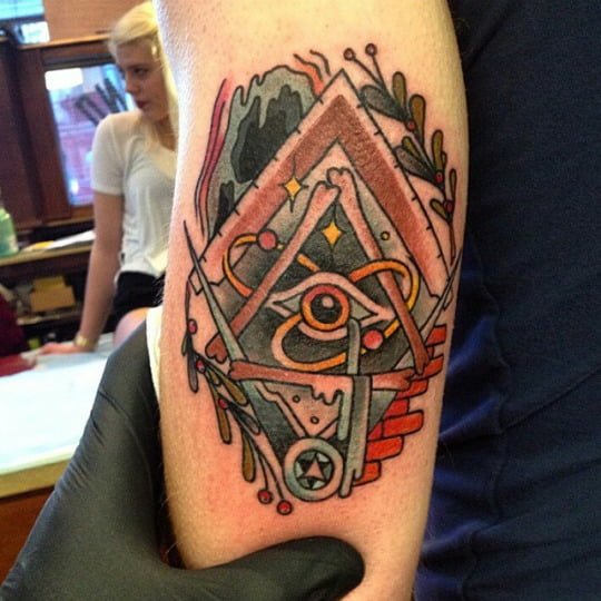 Tatuaje símbolos masónicos