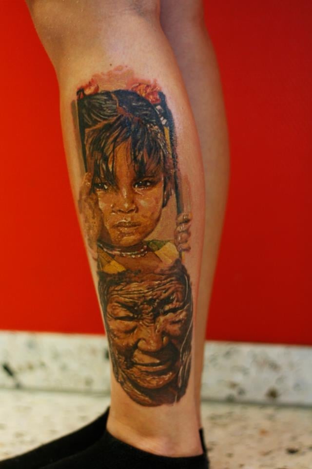 Tatuaje abuela y nieta indias americanas