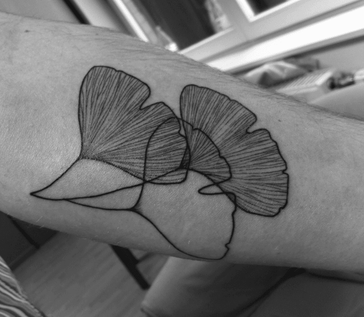Tatuaje hojas de ginkgo