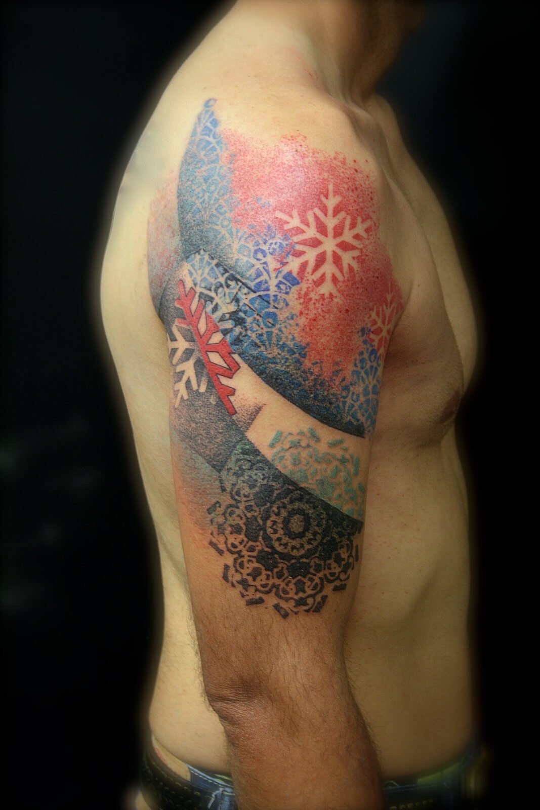 Tatuaje invernal en el brazo
