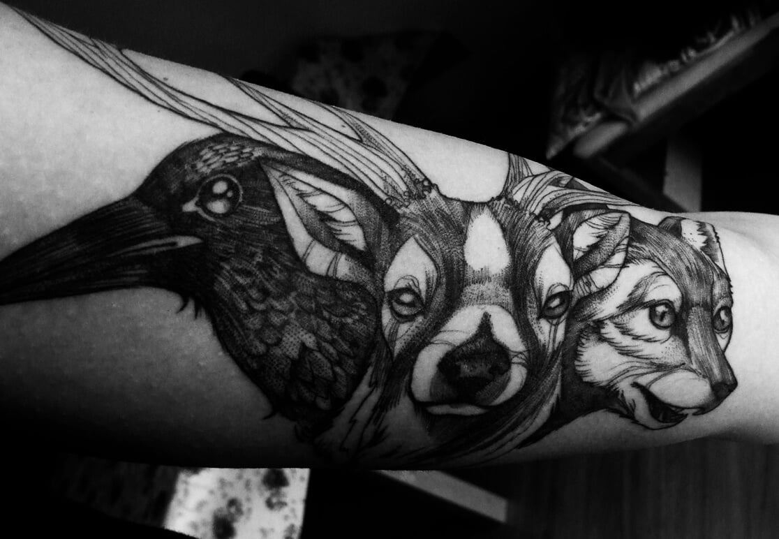 Tatuaje animales del bosque