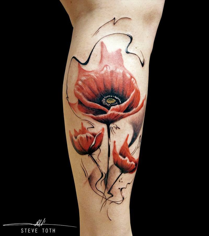 Tatuaje amapolas