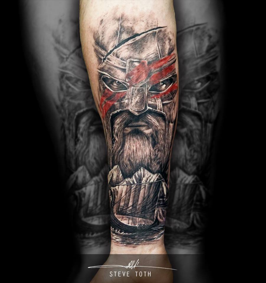 Tatuaje guerrero vikingo